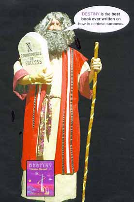 the author dressed as Moses